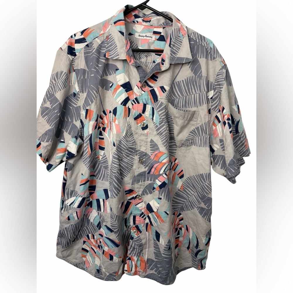 Tommy Bahama Deco Palms Camp Shirt Hawaiian Tropical